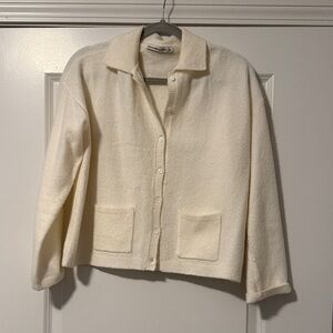 Abercrombie & Fitch Cream Cardigan Sweater